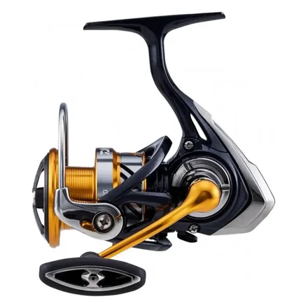 Molinete Daiwa Revros LT 4000D-CXH, em azul-escuro com carretel dourado