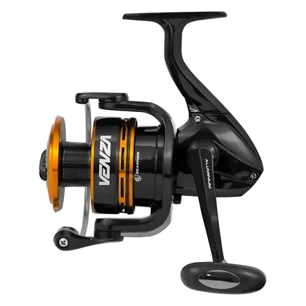 Molinete Marine Sports Venza 4000, preto com detalhe laranja