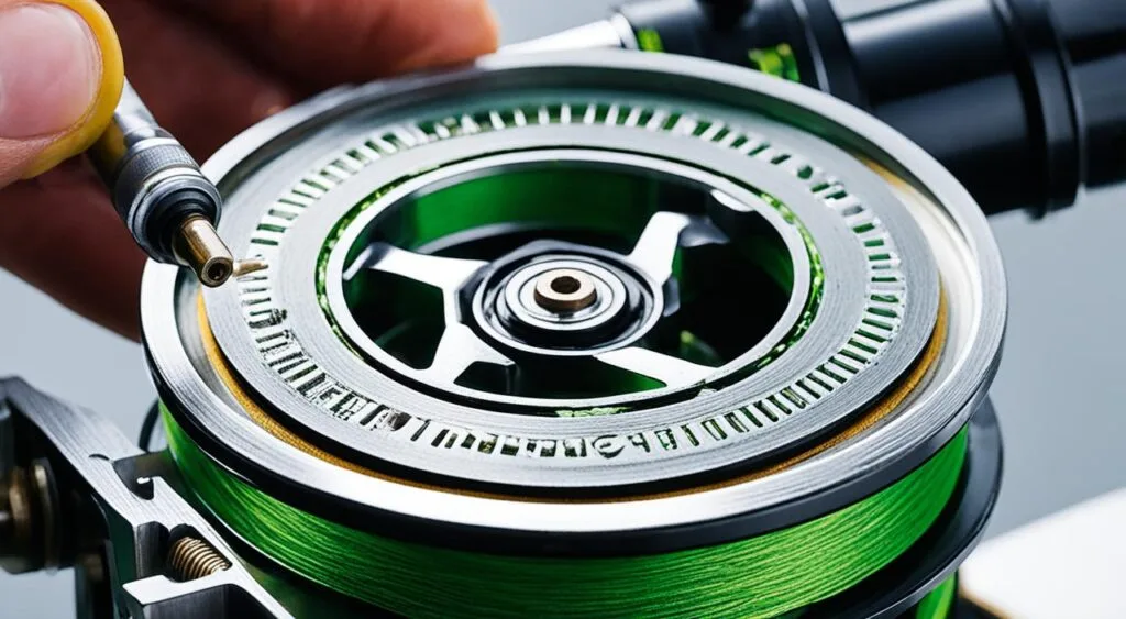 Manutenção de molinete de pesca