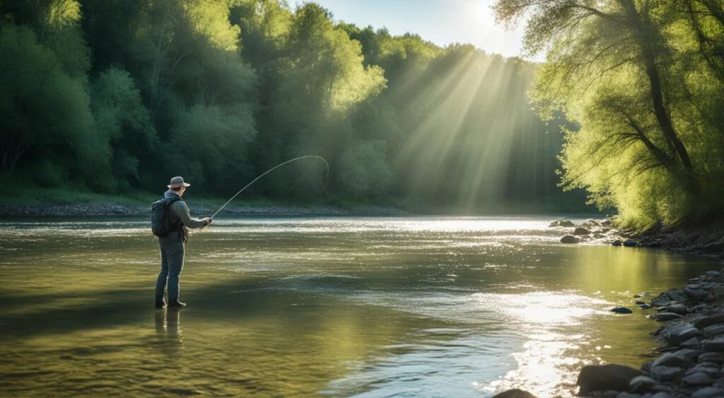 Pesca com molinete